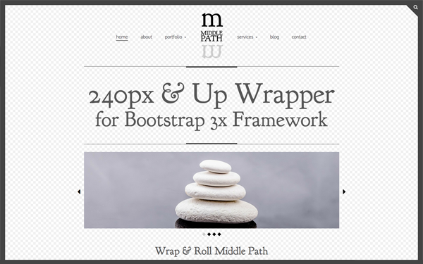 Bootstrap template Middle Path 240px & Up Wrapper