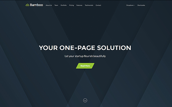 Bootstrap template Bamboo - Smooth One Page Theme