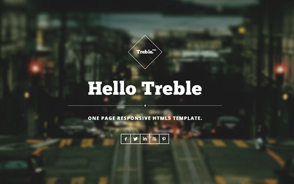 Bootstrap template Treble - One Page Responsive Theme