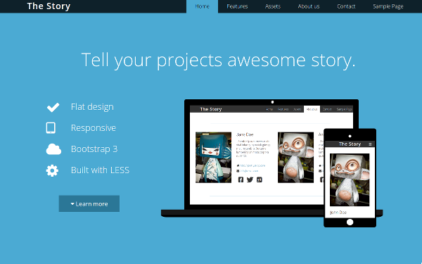 Bootstrap theme The Story - Flat Business Template