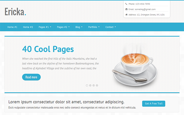 Bootstrap template 40 Pages - 6 Colors - Responsive Theme