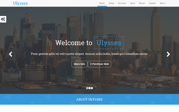 Bootstrap template Ulysses - One Page Parallax Template