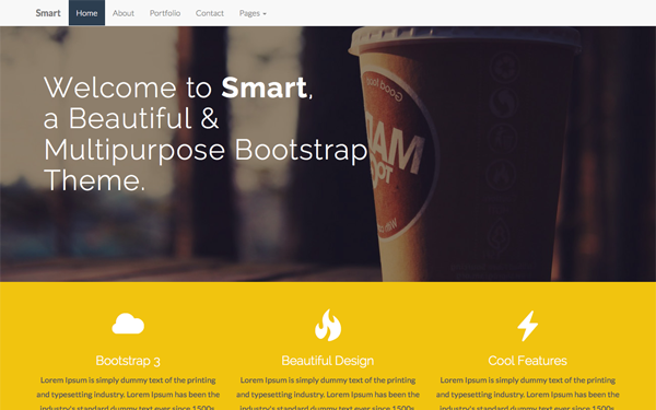 Bootstrap template Smart - Multipurpose Theme