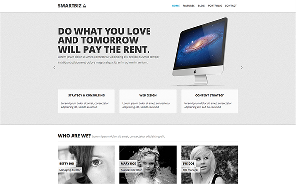 Bootstrap theme SmartBiz - Responsive Theme