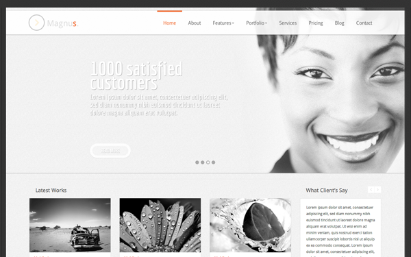 Bootstrap theme Magnus Responsive Business Template
