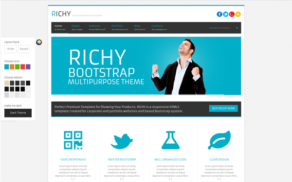 Bootstrap template Richy - Multipurpose Bootstrap Theme