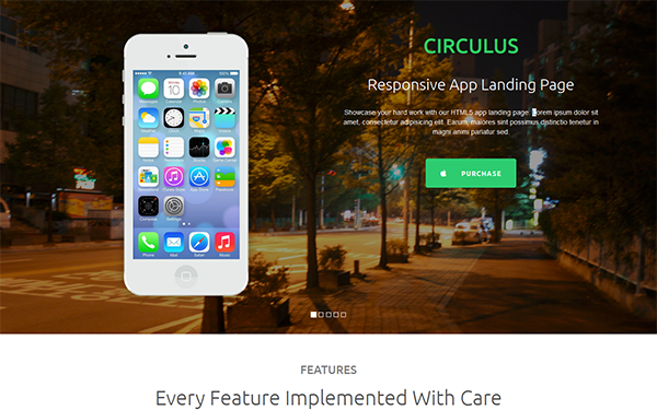 Bootstrap template Circulus - Flat Responsive Landing Page