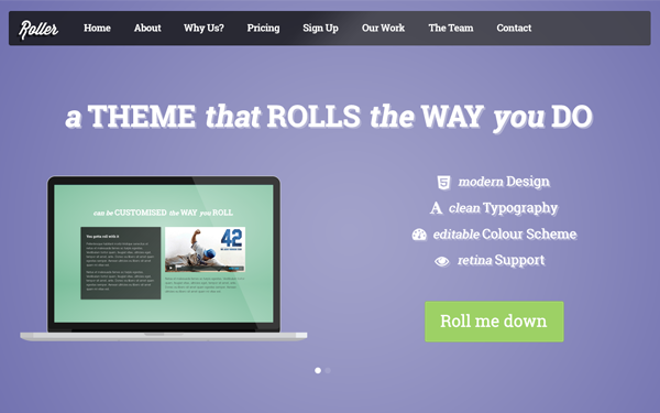 Bootstrap template Roller - Landing & Multi-Page Theme