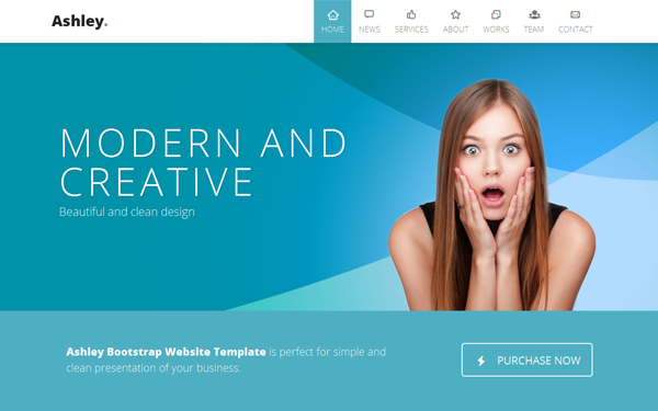 Bootstrap theme Ashley | One Page Parallax