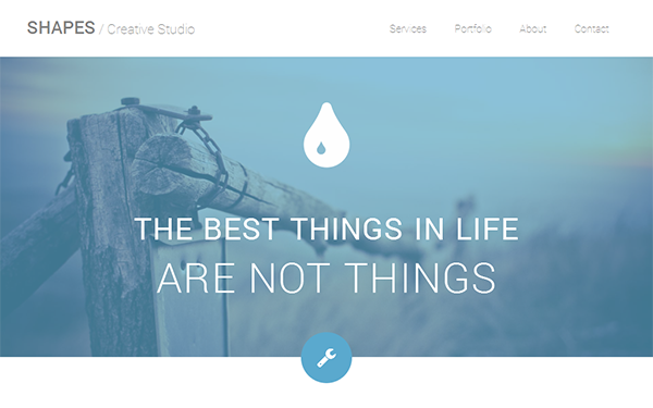 Bootstrap template Shapes - Clean Portfolio Template