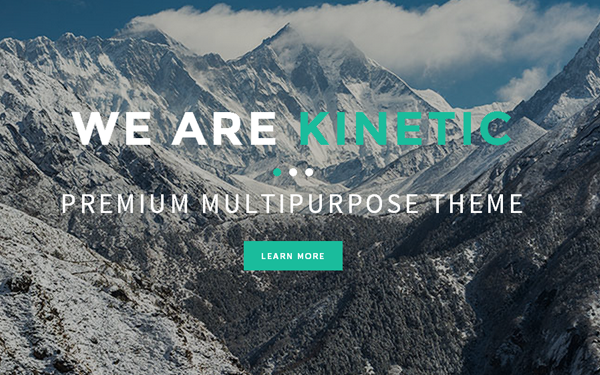 Bootstrap template Kinetic - One Page Parallax Theme