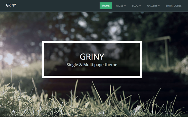 Bootstrap template Griny - Single & Multi Page Theme