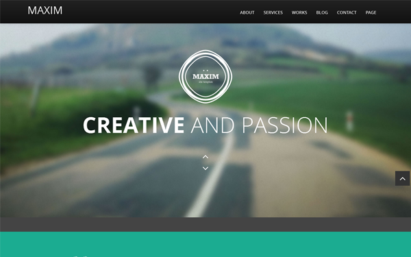 Bootstrap theme Maxim - Flat Scroll One Page Theme
