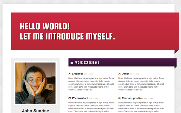 Bootstrap template Resumed! - CV / Resume Template