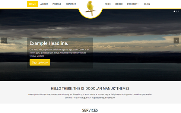 Bootstrap theme Dodolan Manuk - Catalog Theme