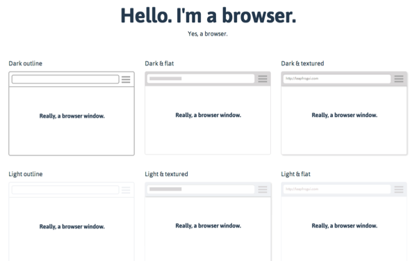 Bootstrap template Browserfrog - CSS/HTML Browser Window