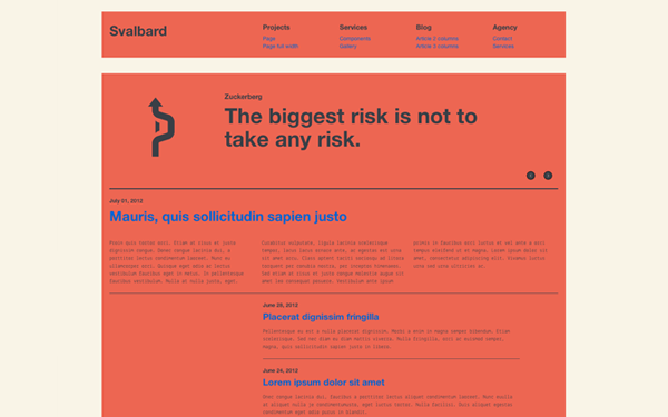 Bootstrap template Svalbard