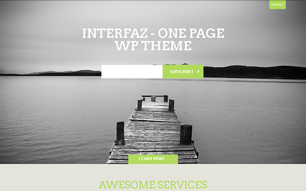 Bootstrap template Interfaz - WordPress One Page Theme