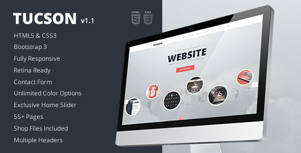 Bootstrap template  Tucson - Responsive HTML5 Template
