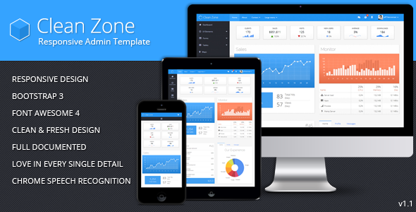 Bootstrap template Clean Zone - Responsive Admin Template
