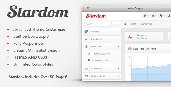 Bootstrap template Stardom - Bootstrap Admin Dashboard Theme