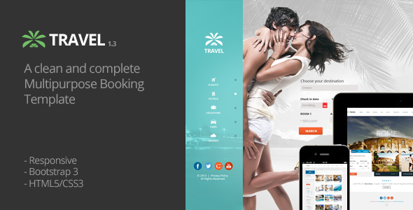 Bootstrap theme Travel Agency - Responsive HTML5 Template