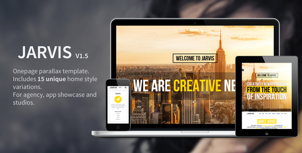 Bootstrap template  Jarvis - Onepage Parallax Theme