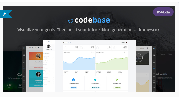 Bootstrap theme Codebase - Bootstrap 4 Admin Dashboard Template + UI Framework