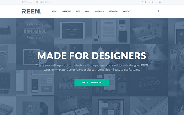 Bootstrap template REEN - Made for Designers