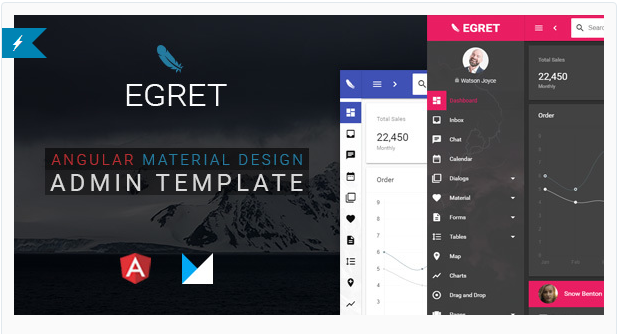Bootstrap template Egret - Angular 4 Material Design Admin Template