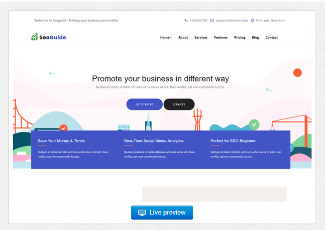 Bootstrap template Seoguide - Digital Marketing Agency