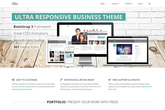 Bootstrap theme Ultra Responsive Business Theme