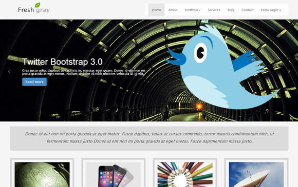 Bootstrap template Grey Theme Bootstrap 3.0