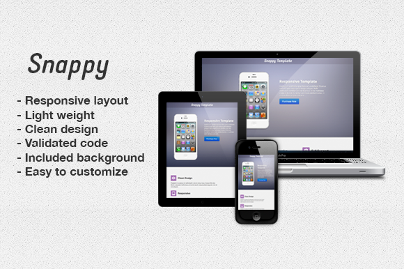 Bootstrap template Snappy - Responsive Landing Page