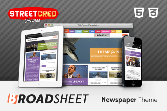 Bootstrap template Broadsheet - Newspaper Theme