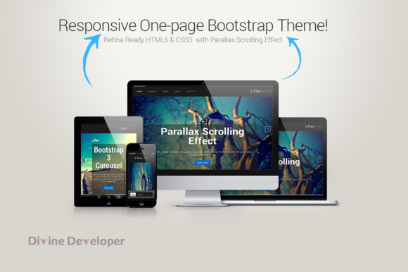 Bootstrap theme FlatSmart Responsive One Page