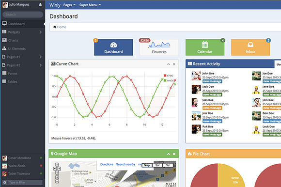 Bootstrap theme Winly - original admin theme