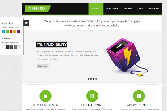 Bootstrap template Genesis - Business Themes