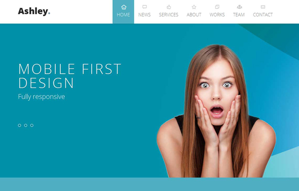 Bootstrap template Ashley | One Page Parallax