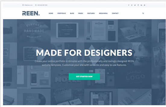 Bootstrap theme REEN - Made for Designers One/Multi Page