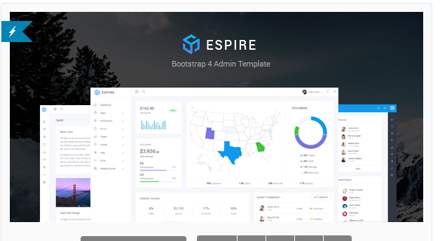 Bootstrap theme Espire - Bootstrap 4 Admin Template + Angular