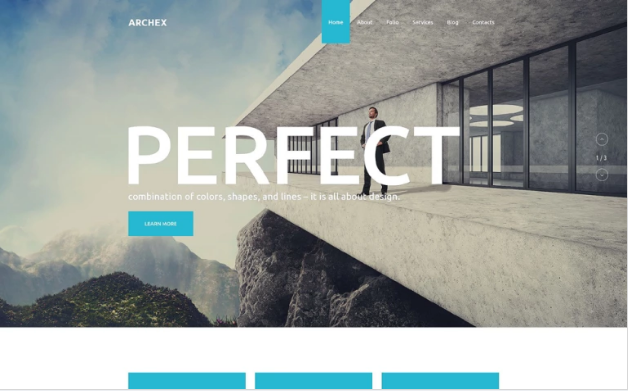 Bootstrap theme Architectural Finish WordPress Theme