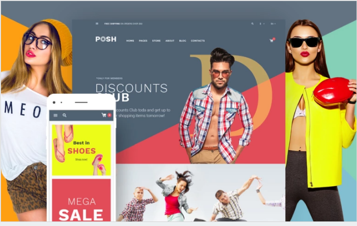 Bootstrap theme Posh - Urban Fashion WooCommerce Theme