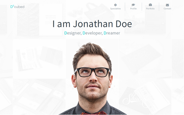 Bootstrap theme D-cubed | Modern Personal Portfolio