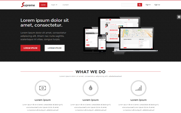 Bootstrap theme Supreme - Precision Business Theme