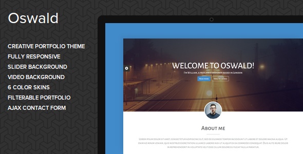 Bootstrap theme Oswald - Creative Portfolio Theme