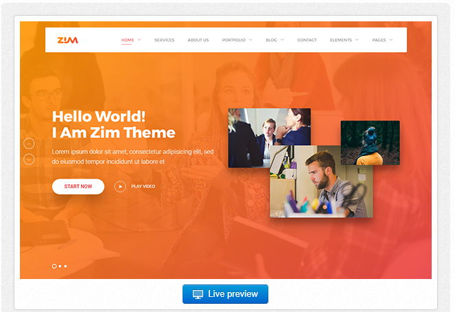 Bootstrap theme Zim - Multi-Purpose One page Template