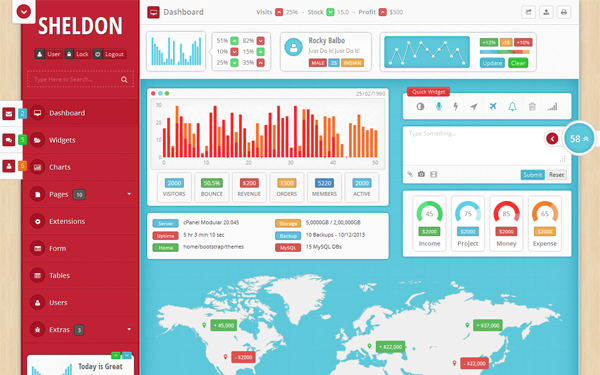 Bootstrap theme  Sheldon - Awesome Bootstrap Theme