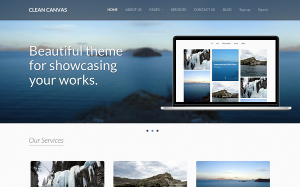 Bootstrap theme  Clean Canvas - Business Theme BS3 Clean Canvas - Business Theme