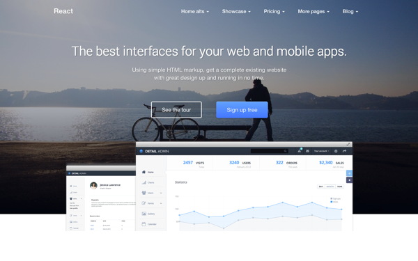 Bootstrap theme React - Business Theme